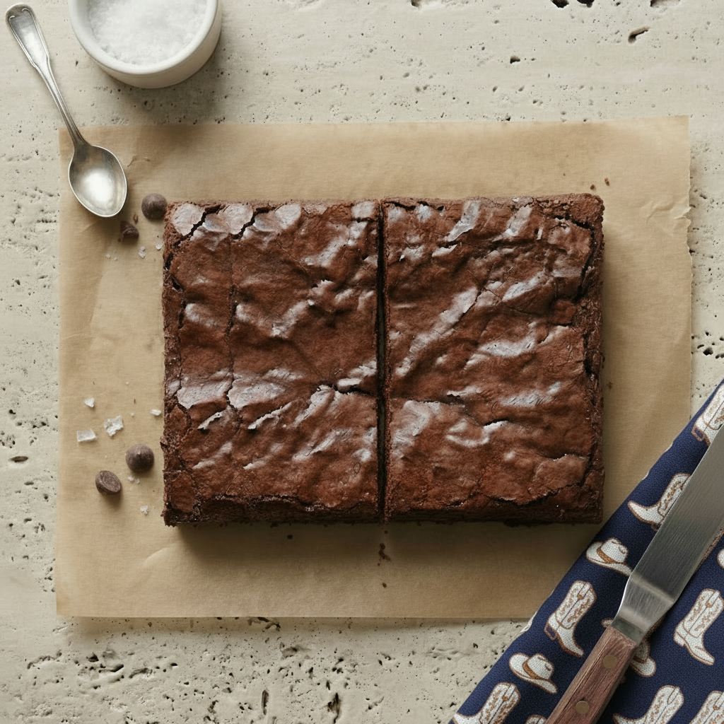 Brownie Cut Down the Middle
